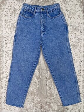 Gitano | Vintage 80s 90s Short High-Rise Bright Blue Mom Jeans